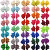 80Pcs 3inch Grosgrain Ribbon Boutique Hair Bows Alligator Clips for Baby Kids Girls Hair Accessories 20 Colors Headwear Hair Clips