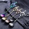 Stainless Steel Musical Notes Spoon Musical Note Tea Spoons Creative Ice Cream Dessert Cake Scoop Tableware Coffee Teaspoon Cucharas De Te Con Notas Musicales