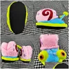Home Shoes Winter Women Gary Snails Slippers Furry Cute Cartoon Indoor Slipper Warm Plush House Flops Female Funny Slides 220409 Dro Dhto2
