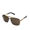 Shades Mens Glasses Designers Solglasögon för män Kvinnor Square Frame V Designer Solglasögon unisex UV400 Protection Gold Plated Glasses ramar glasögon kommer med låda