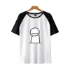 Magliette da uomo Dreamwastaken Camicia Summer Cartoon Manica corta Top Uomo Donna T-shirt Dream Smp Merch Graphic Tees Boy Girl Clothes