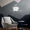 Zegary ścienne kawiarnia fasolka akrylowe kawiarnia kawiarnia moda sztuka