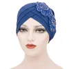 Ethnic Clothing Women Hijabs Forehead Cross Flower Muslim Inner Bonnet Arab Wrap Head Scarf Turban Hat Islamic Hijab Cap