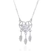 Catene Collane in argento sterling 925 per gioielli da donna con acchiappasogni a forma di cuore