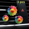 Interior Decorations JOORMOM 2 pcs Air Conditioner Outlet Sun Flower Perfume Clip Solid Balm Aromatherapy Car Decoration 0209