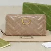 Portefeuille femme Marmont cuir Long sac à main Mans Designer portefeuilles carré G porte-carte sac à main avec fermeture éclair porte-cartes de luxe avec boîte