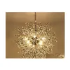 ペンダントランプノルディック芸術的LED ORB Sphere Chandelier Fireworks Acylic Dandelionインテリアデザイナー装飾的な光沢サスペンションDHFC4