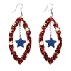 Boucles d'oreilles drapeaux des états-unis, boucles d'oreilles, décoration de fête, pendentifs d'oreille, vente en gros, ss0209