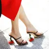 Rose Women Fashion Slifors Stranne scarpe da ballo con tacco alto donna sexy gladiatore estivo sandali femminile fuori diapositive t230208 5b48c