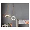 Hanger lampen Noordse lamp slaapkamer bedkamer bed restaurant kroonluchter verlichting moderne luminaria bar messing creatieve led designer lampen110v2 dhpzj