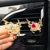 Interior Decorations Car outlet perfume clip crystal butterfly air freshener balm car interior accessories female gifts 0209