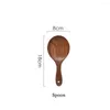 Dinnerware Sets 7Pcs/Set Natural Wood Table Spoons Cutlery Set Kitchen Tool Teaspoon For Rice Soup Cooking Wooden