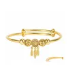 Bangle Dreamcatcher Feather Tassel Charm Bracelet para mulheres Acess￳rias de j￳ias de moda Sand Bracelets Golds Bangles Drop Delt Delp Dhw6p