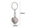 100pcs Bag Parts Sublimation DIY White Blank Metal Empty Love Shaped Keychain