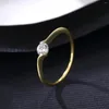 Pierścienie klastrowe gładkie proste pierścień cyrkonu styl 14K moda dobra klejnot dla mężczyzn kobiet 2023 Prezent w 925 srebrnym super