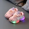 Sneakers Children LED Shoes Boys Girls Lighted Glowing for Kid Baby with Luminous Sole E07051 230209