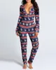 Women's Jumpsuits & Rompers 2023 Year Christmas Functional Buttoned Flap Printed Adults Detachable Pajamas Suit Homewear One Piece