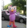 Costume de mascotte de hibou rose, haut de personnage de dessin animé, carnaval, unisexe, taille adulte, fête d'anniversaire de noël, tenue d'extérieur