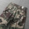 Herrenhose, Herren-Frühlings-Camouflage-Overall, Safari-Stil, mit mehreren Taschen, Cargo, elastische Taille, lockerer, kausaler Outdoor-Jogger