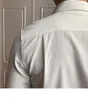 Herrklänningskjortor Spring Leisure British Business Shirt Design Män kuba krage Slim Solid White Camisa Social Masculina