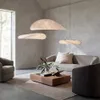Plafonniers lampe nordique Vertigo LED lustre pour salon décor à la maison moderne tissu de soie éclairage tendu pendentif lumière 0209