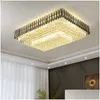 Chandeliers Postmodern Light Luxury Crystal Living Room 2022 Lamp Simple Modern Atmosphere Bedroom Dining Ceiling Drop Delivery Ligh Dhhqr