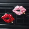 Clip per profumo con bocca rossa borchiata per presa d'aria interna Decorazioni solide e carine per ornamento per auto per ragazze 0209