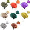 Bonnet de sommeil doublé de soie satinée Bonnet pour cheveux crépus Bonnet réglable Bonnet souple avec Stock Soft Touch Tissu modal Chapeau de sommeil df043