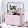 Storage Boxes Desktop Cosmetic Box Makeup Organizer Drawer Large Capacity Lipstick Shelf Container Portable