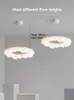 Tavan Işıkları Nordic Living Chandelier Modern Minimalist Krem tarzı Yemek Işık Ebeveyn Yatak Odası Lambalar Beyaz Led Işıklar 0209