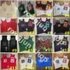 Prawdziwe zszywane koszulki z koszykówki zachodnie retro autentyczna haft haftowa żółta biała zielona fioletowa czarna czerwono-niebieska koszulka baskeball rozmiar s-xxl