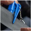 Porte-clés Longes Marteau de sauvetage Porte-clés Anneaux Portable Autodéfense Sauvetage d'urgence Accessoires de voiture Ceinture de sécurité Fenêtre Brea Dhtex