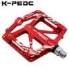 Bike Pedals K-PEDC Aluminum Alloy Mountain bicycle pedal MTB pedales bicicleta mtb Sealed 3 Bearings mtb pedals Road Cycling Accessories 0208