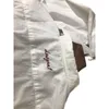 Camisas casuais masculinas comércio exterior Espanha Bordado de algodão de manga comprida camisa masculina