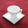 Skålar 45% Bone Powder European Standard Fine China Square Vintage Tea Cup Set Craft With Saucer Porcelain Coffee