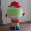 Tennis Ball Mascot Costume Top Cartoon Anime Theme Characon Carnival Unisexe Adults Size Christmas Birthday Party Outdoor Tépail