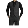 Costumes pour hommes 3 pièces gris Tweed hommes pour mariage revers pointu personnalisé décontracté marié Tuxedos 2023 hiver homme mode vêtements veste pantalon