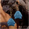 Bengelen kroonluchter originele vulkanische stenen oorbellen voor vrouwen Japan en Zuid -Korea mode -accessoires handgemaakte lava sieraden dhdyn