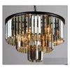 Lampadari Stile Lampadario di cristallo Apparecchio di illuminazione Lusso Grande Lustres De Cristal Soggiorno Lampada a sospensione Luci di consegna goccia I Dhq5F