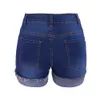 Jeans shorts bottomed show thin sexy hot pants high waist stretch hip wrap 9029