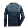 Heren Jackets Men Winter Casual denim Warm bont kraagjas Men Mode Kleding Rapel Rapel Verdeling Vintage Parkas Coats voor mannelijke 230209