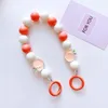 Porte-clés mode à la mode perles acryliques colorées chaîne de téléphone portable pour femmes filles sangle de téléphone portable anti-perte longe cordon suspendu bijoux