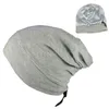 Bonnet de sommeil doublé de soie satinée Bonnet pour cheveux crépus Bonnet réglable Bonnet souple avec Stock Soft Touch Tissu modal Chapeau de sommeil df043