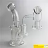 Neue 14mm weibliche 6 Zoll Glas Bohrinseln Wasserbong mit Quarz Terp Vakuum Banger Domeless Terp Slurper Up Öl Nagel Carb Cap