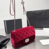 Kwaliteit Hoge luxe Ontwerpers C Schoudertassen Mode dames Gouden fluwelen Fang vette kettingtas Handtassen Crossbody portemonnee Totes klassieke handtas Clutch dames portemonnee