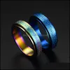 Band Rings Crossborder Supply Fashion Titanium Steel Ring Pearl Sand Operation Jewelry Men And Women Stainless Drop Delivery Dhawj