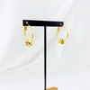 Серьги ожерелья устанавливают золотой цвет Круг Креол Креольский нержавеющая сталь Большая круглая жены подарки для женщин подарки для женщин