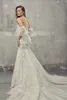 Glamous Denizkızı Gelinlik Sevgilim Omuzdan 3d Çiçek Başvurusu Tulle Tulle Arka Mahkeme Elbisesi Özel Yapımı Artı Boyut Boyut Vestidos De Novia