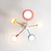 Lights Nordic Children Bedroom Chandelier Lighting Glass Lampshade Cartoon LED Blue Pink Ceiling Light for Girl Boy Kids Princess Room 0209