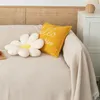 Koce Nordic Style Solidny kolor ciepły łóżko na oddychającym oddychającym, pluszowym pluszowym okładce dekoracyjna sofa Rzuć koc 230209